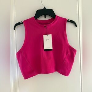 Nike Women's Dri-Fit Fuchsia Crop Top in Size Large